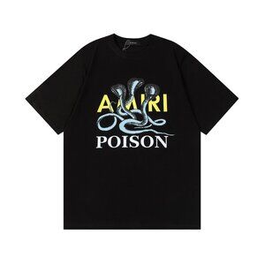 AMIRI Black 'Poison' Snake Graphic Short Sleeve Tee